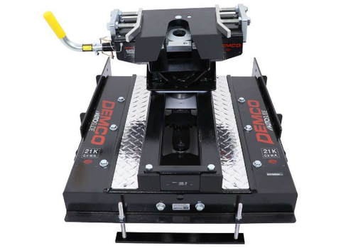 Black Steel Demco 21K 5th Wheel Hitch - Top View | United RV Parts