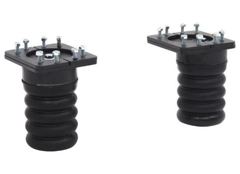 Black SumoSprings Bellows Pair - Angled Installation View | United RV Parts