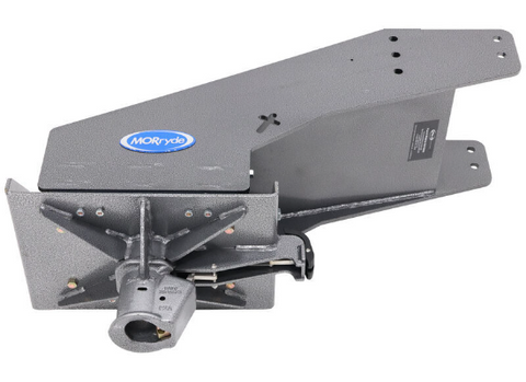 Gray MORryde GooseTech Gooseneck Pin Box - Underside View Showing Pivot Assembly and Coupler | United RV Parts