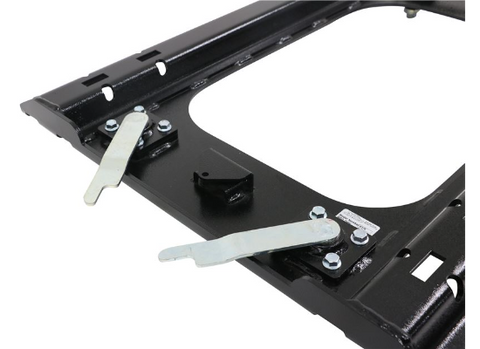 Demco 6175 Ford Truck Hitch Bracket - Corner Detail showing Mounting Hardware and Locking Pins | United RV Parts