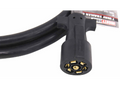 Black 7-Way Trailer Connector - Pin Configuration Close-Up | United RV Parts