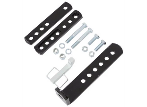 Black Steel Sway Control Bracket Kit with Hardware - Flat Layout | United RV Parts