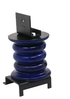 Blue SumoSprings SSF-171-40-2 Ford F-53 Front Spring Angled View with Black Steel Bracket | United RV Parts