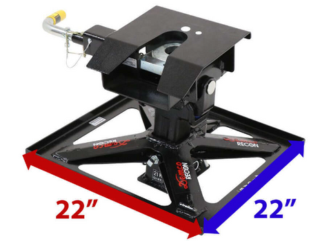 Demco 21K Recon Hitch Dimensions - 22 Inch Square Measurement Guide | United RV Parts