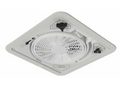 White MaxxAir Pivoting RV Rooftop Fan 00-62000 - Top View with Smoke Lid | United RV Parts
