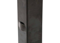 Dark Steel RV Replacement Landing Gear Follow Leg - Angled Side View Showing Slot Opening | United RV Parts