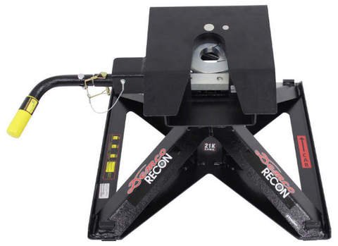 Black Steel Demco 21K Recon Hitch with Rail Plate - Top View | United RV Parts