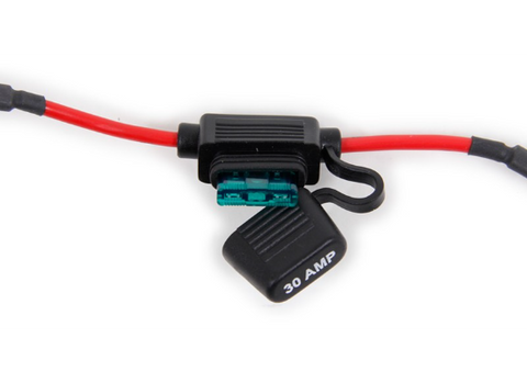 Black 30 AMP Fuse Connector for Landing Gear Switch - Wire Detail | United RV Parts