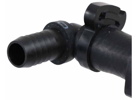 Black SMI 6257 Vacuum Tee Kit - Close-Up Hose Barb and Clamp Detail | United RV Parts