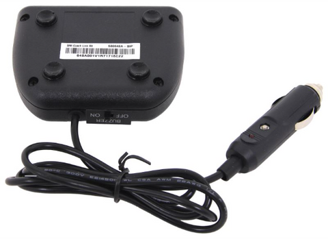 Black SMI Brake Controller Bottom View with 12V Adapter Cable - Installation | United RV Parts