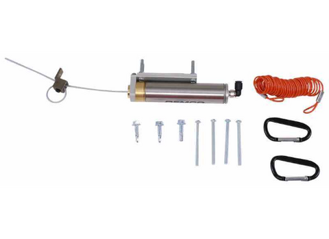 Chrome Breakaway System Cylinder with Red Coil Cable and Hardware Kit | United RV Parts