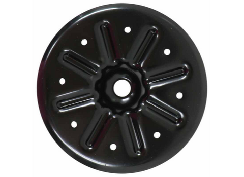 Black Steel RV Jack Foot Pad - Angled View | United RV Parts