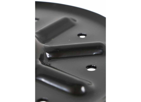 Black Steel Foot Pad Mounting Holes - Close-Up Detail | United RV Parts