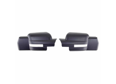 Black K-Source Snap-On Towing Mirrors - Pair Front View | United RV Parts