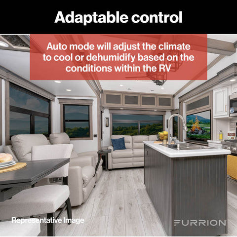 Furrion Chill HE RV AC Auto Climate Control - RV Interior Lifestyle Shot | United RV Parts