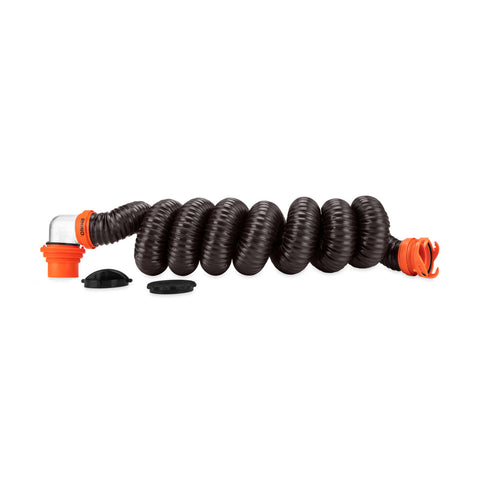 Camco | RhinoFLEX RV Sewer Hose Kit with 4-in-1 Adapter | 39761 | 15'