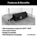 Black Furrion Single Zone Controller Features Benefits - Installation View | United RV Parts