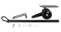 Black Steel Camco Steerable Wheel Kit Components - Flat Lay with Hardware | United RV Parts