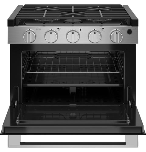 Black Oven Interior GE Profile Gas Range - Open Door View | United RV Parts