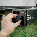 Hand Demonstrating Camco Bumper Cap Installation Process | United RV Parts