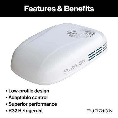 Furrion | Chill Cube RV Air Conditioner Low Profile | 2025059446 | 15,000 BTU | FACR15LPVS-BL-AM | Heat Pump | White