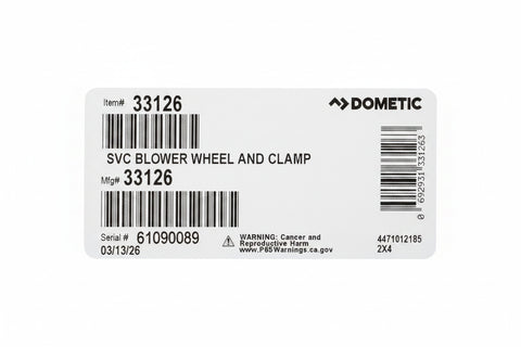 Dometic | Rueda de soplador de horno | 33126 | Hydro Flame