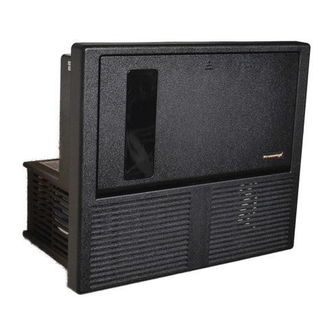 Black POWERMAX PCW-30-35LK Power Center - Front View | United RV Parts