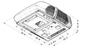 Coleman Mach 10 RV Air Conditioner Dimensions Diagram Technical Drawing | United RV Parts