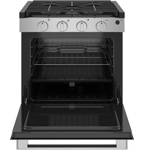 GE Profile PLD621RWSS RV Drop-In Gas Range with Oven Door Open - Interior View | United RV Parts