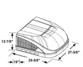 Dometic RV Air Conditioner Installation Dimensions Diagram - Technical Specifications | United RV Parts