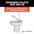 Lippert Flow Max RV Toilet Plastic Seat and Lid Features | United RV Parts