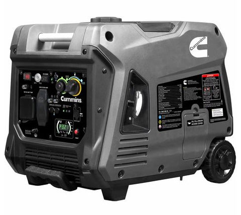 Grey Cummins Onan P4500iDF Dual Fuel Inverter Generator - Side Angle | United RV Parts
