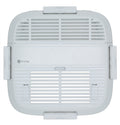 White GE Profile Non-Ducted RV AC Ceiling Assembly - Side View with Mounting Brackets | United RV Parts