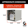 Girard 2GWHAM Water Heater Dimensions 12.5x13.75 Inches | United RV Parts