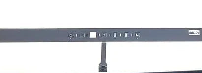 Dark Gray Norcold Refrigerator Eyebrow Control Panel 640087 - Front View | United RV Parts