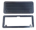 Black Norcold RV Refrigerator Vent Cover with Mounting Frame - Separated View | United RV Parts