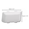 White RV Porch Light Lens SR33101 - Dimensions Detail 4.25 x 2.125 | United RV Parts