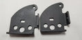 Black Metal Dometic Refrigerator Hinge Brackets - Pair Side View | United RV Parts