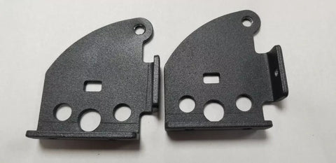 Black Metal Dometic Refrigerator Hinge Brackets - Pair Side View | United RV Parts