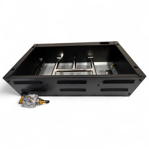 Invision 4032A Griddle Base Underside with Male Quick Connect Gas Fitting - Bottom View | United RV Parts