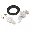White Plastic RV Toilet Valve Kit - Top View Assembly | United RV Parts