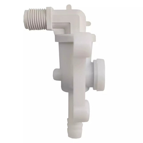 White RV Toilet Valve - Threaded Connection Detail | United RV Parts
