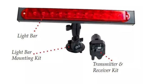 RV Light Bar Components Diagram - Mounting Kit and Transmitter | United RV Parts