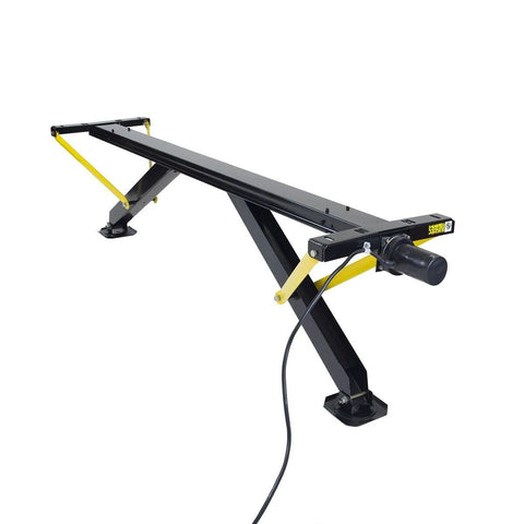 Black Lippert PSX1 Electric RV Stabilizer Jack 26 Inch - Side Profile | United RV Parts