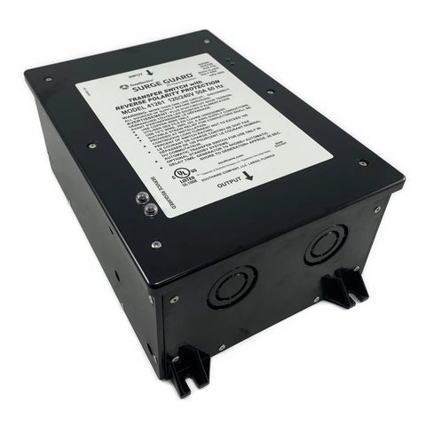 Black Southwire 50 Amp Transfer Switch 41261-011 - Top Angle View | United RV Parts