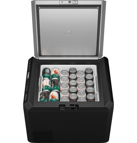 GE Profile Electric Cooler - Interior Loaded with Beverages and Food | United RV Parts