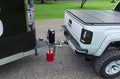 Stacked Jack Blocks Under Travel Trailer - White Truck Setup | United RV Parts