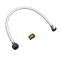 White Braided RV Toilet Water Supply Line Extension Kit - Product View | United RV Parts