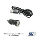 Black 12v Power Supply Adapter and USB Charging Cable | United RV Parts