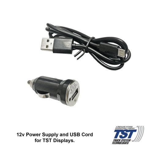 Black 12v Power Supply Adapter and USB Charging Cable | United RV Parts